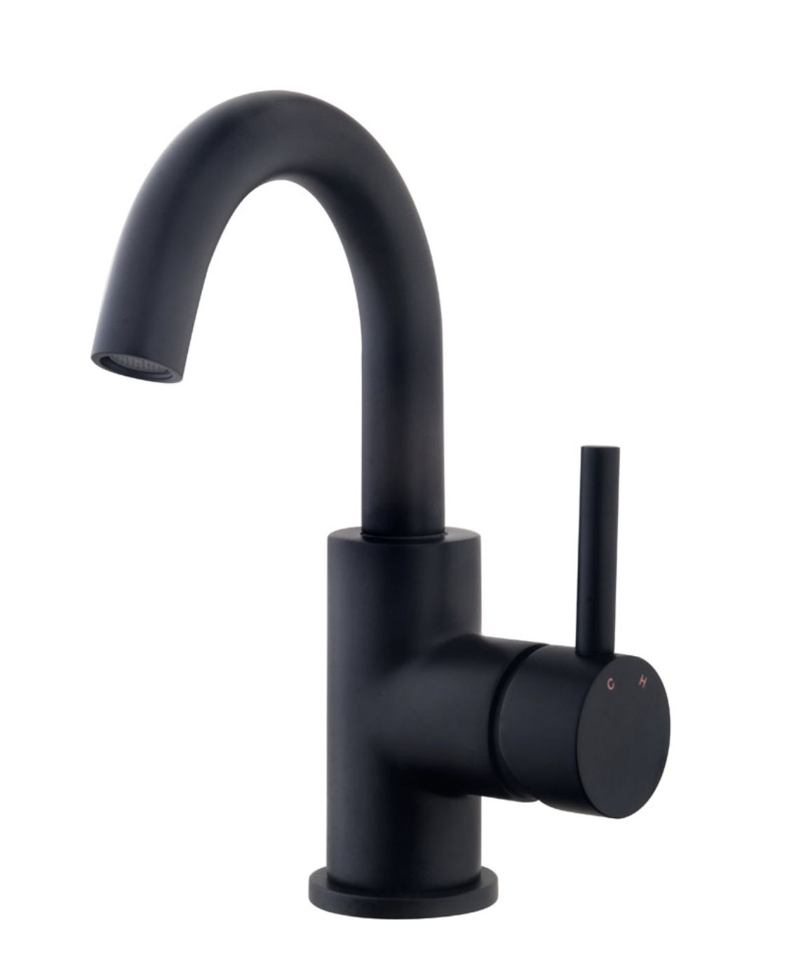 Caral washbasin faucet with swivel spout matt black