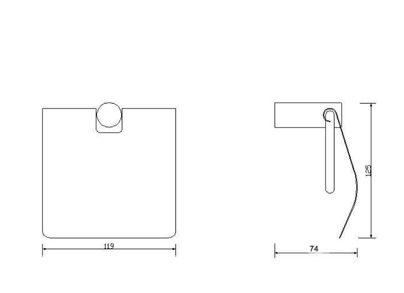 Ida, toilet roll holder with flap