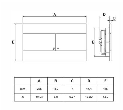 Control plate white Slim
