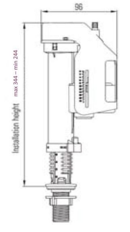 Universal fill valve bottom connection