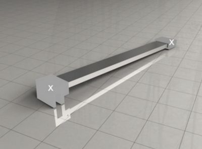 Stabilizing arm 120 cm chrome