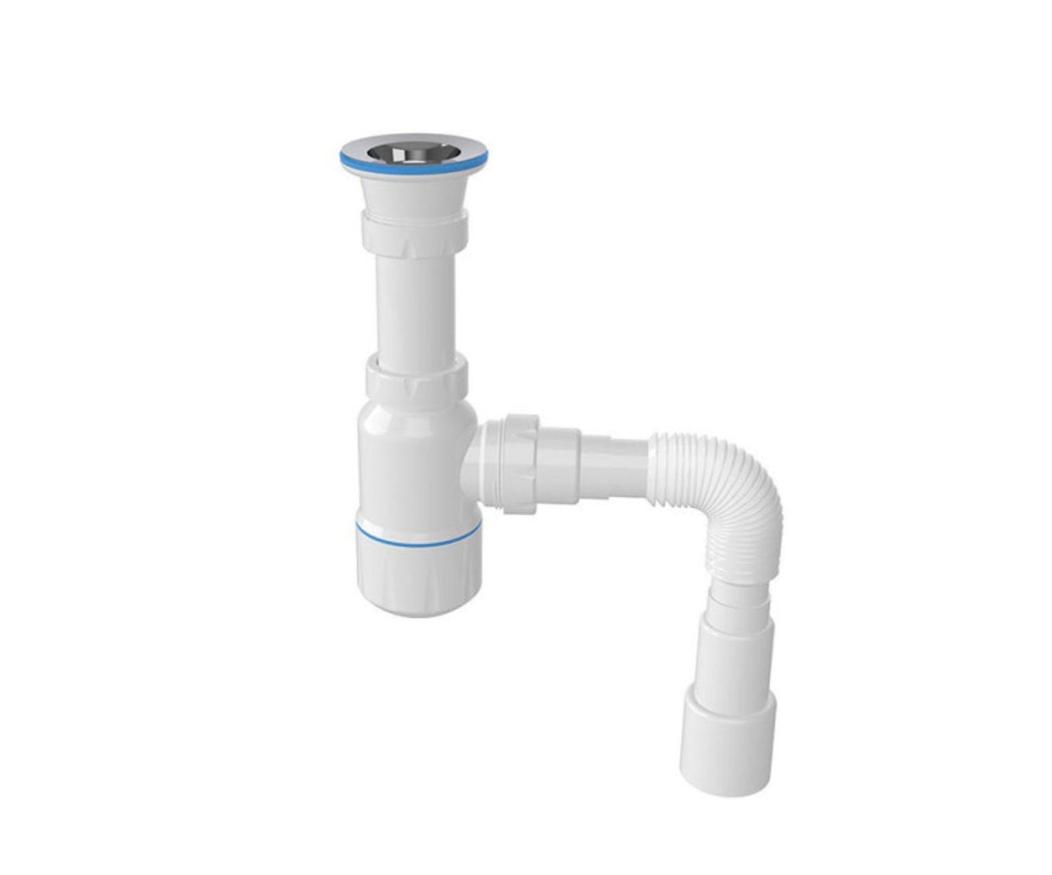 Bottle trap for washbasin flex