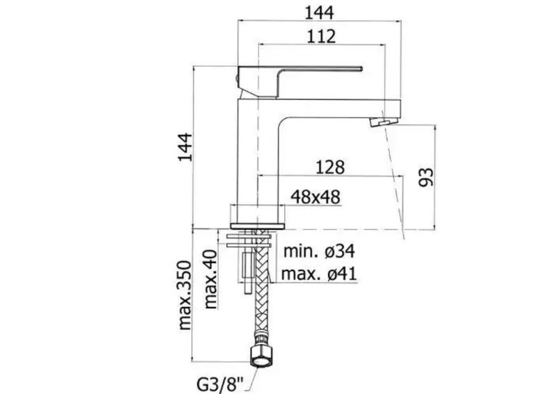 Elle, wash basin mixer