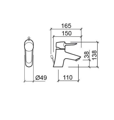 Torus, single-lever basin mixer