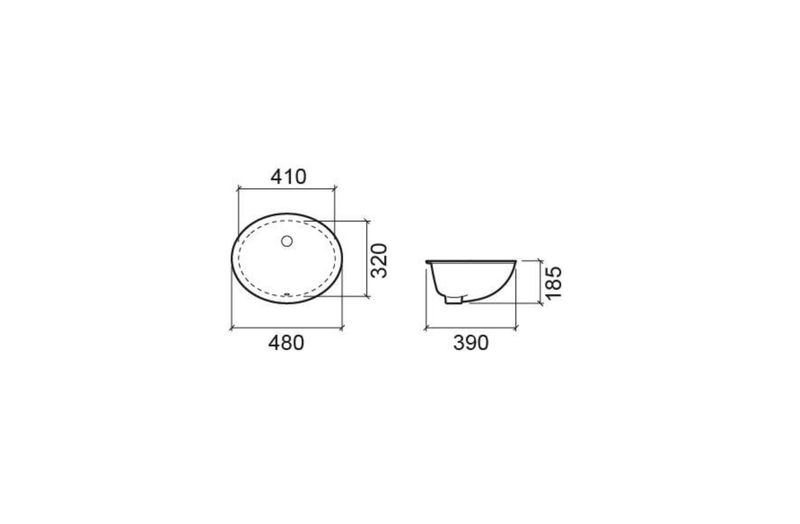 Lavabo, simple 48 wash basin