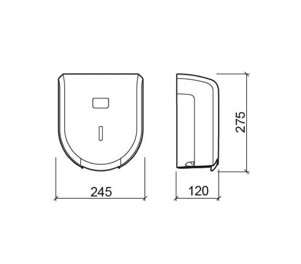 Luxe, ABS toilet paper dispenser