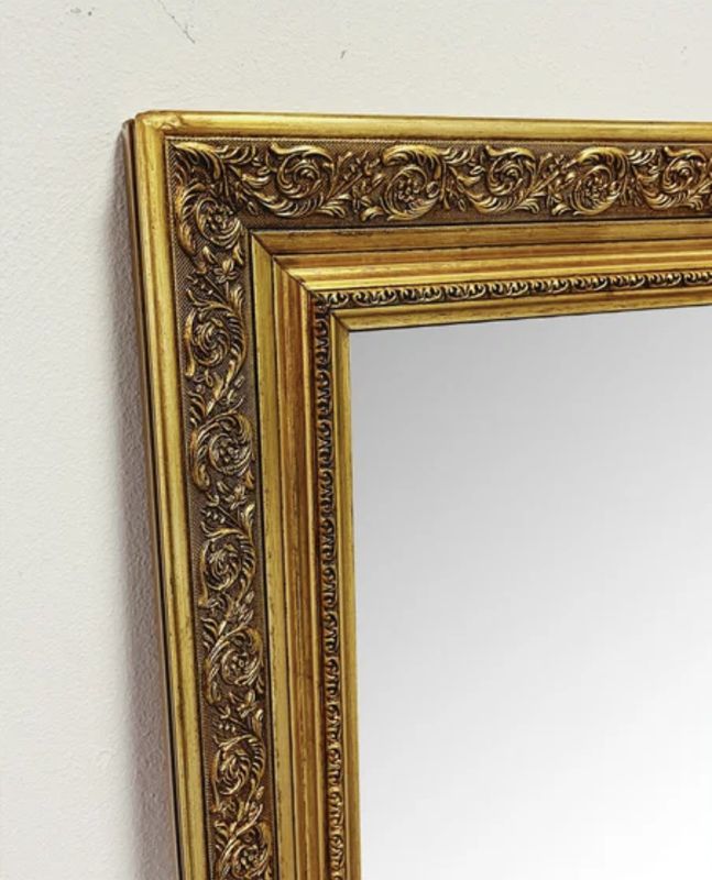Golden baroque mirror