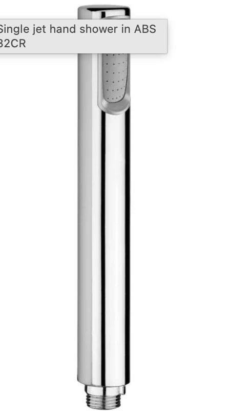 Single jet hand shower in ABS