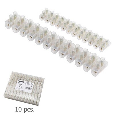 REGLETA FICHA EMPALME 30 A - 12 MM. PAQUETE DE 10 PIEZAS.