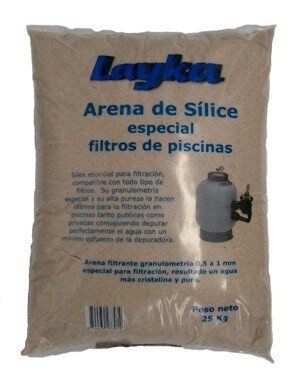 ARENA DE SILICE HUMEDA LAYKA 25 KG (0,5-1)