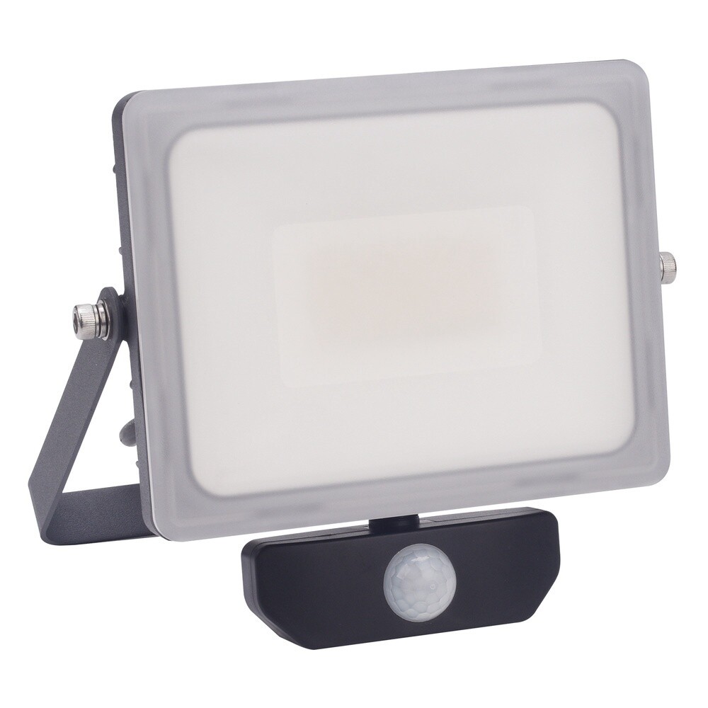 FOCO LED PLANO 30 WATT. LUZ BLANCA 4000º K IP 65 2400 LUMENES CON SENSOR DE PRESENCIA