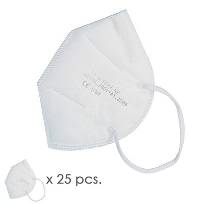 Mascarilla FFP2 Plegable Caja 25 Unidades (Envasadas individualmente)