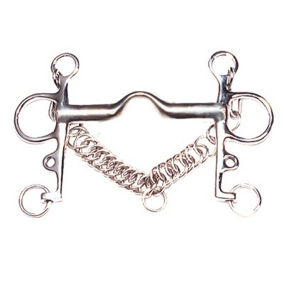 BOCADO PELHAM  125 EMBOCADURA GRUESA PUENTE+ CADENILLA INOX