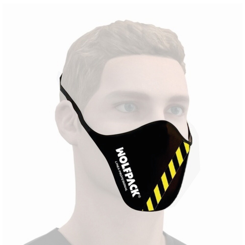 MASCARILLA NEGRA WOLFPACK REUTILIZABLE Y LAVABLE