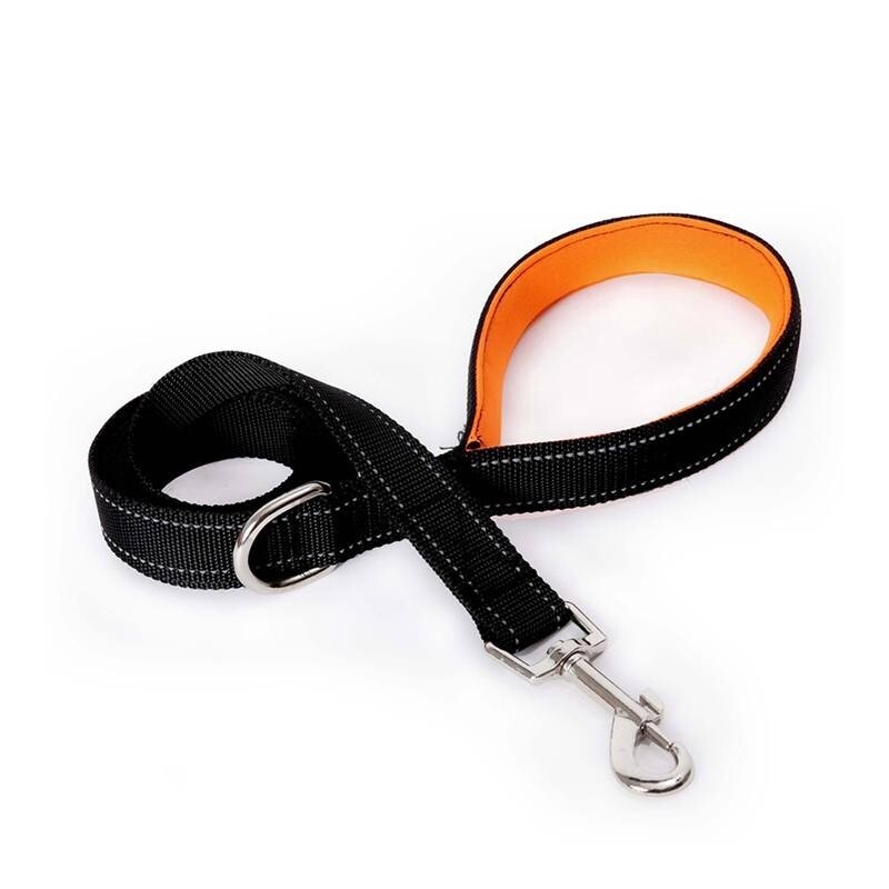 CORREA REFLECTANTE PARA PERROS &quot;ESPARTA&quot; 200 CM, COLOR: NARANJA, TALLA: M