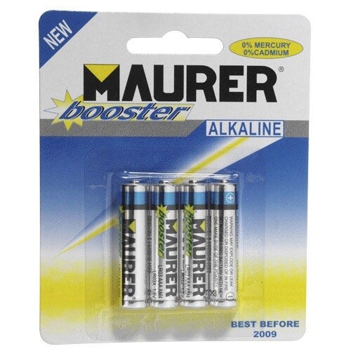 PILA MAURER ALCALINA AAA / LR03 (BLISTER 4 PIEZAS)