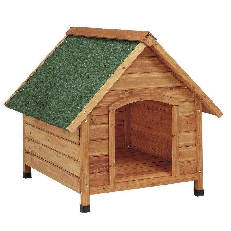 Caseta de Madera para Perros a 2 Aguas M