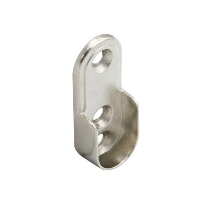 SOPORTE LATERAL BARRA OVAL NIQUEL 15X22 MM.