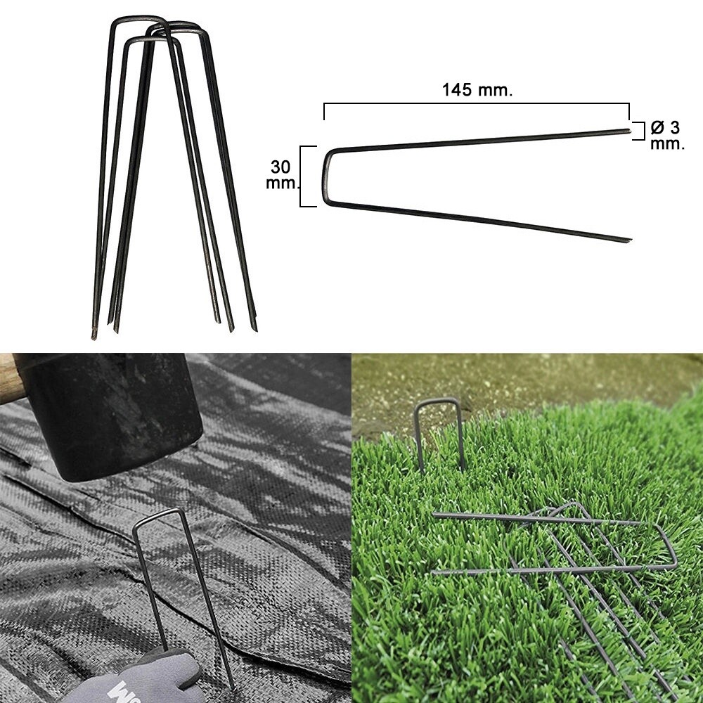 GRAPA METÁLICA PARA FIJACION MALLAS Y CESPED (20 PIEZAS)
