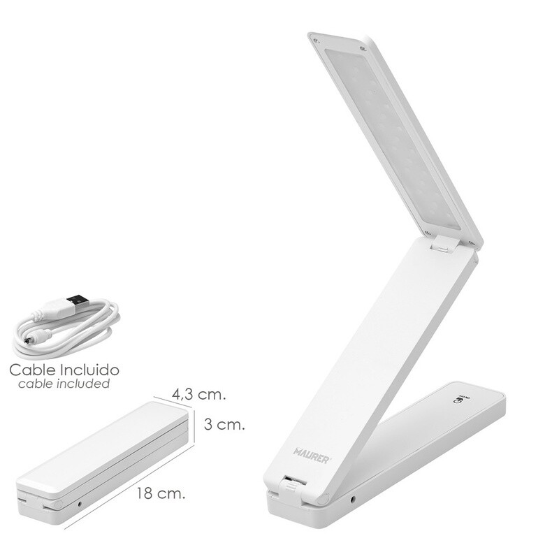 LAMPARA LED MESA PLEGABLE ARTICULADA 180 LUMENES