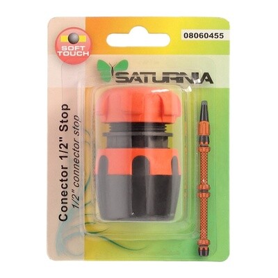 CONECTOR MANGUERA SOFT-TOUCH 1/2 CON STOP