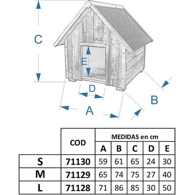 CASETA PERROS MADERA MEDIANA
