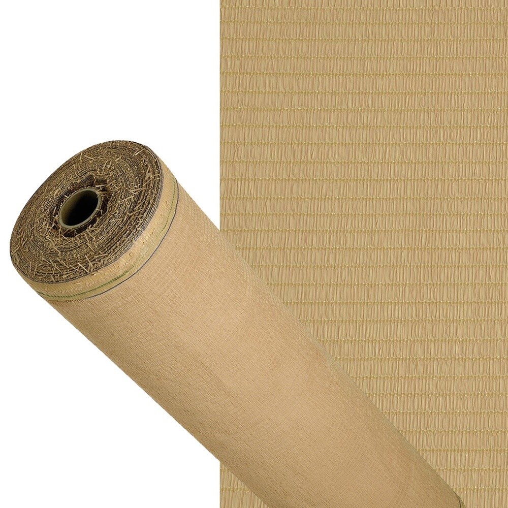 MALLA SOMBREO 90% BEIGE 1,5 METROS ROLLO 50 METROS