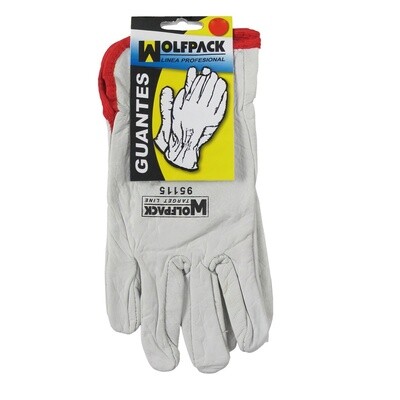 Guantes Piel FLOR 9" Con Colgador