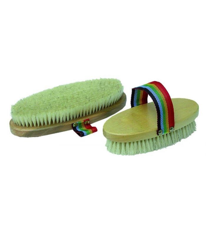 BRUZA TATTINI DE CERDA NATURAL MANGO DE MADERA