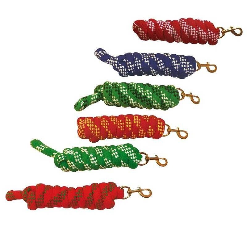 RAMAL TRENZADO CON MOSQUETON 6 M ROJO AMARILLO