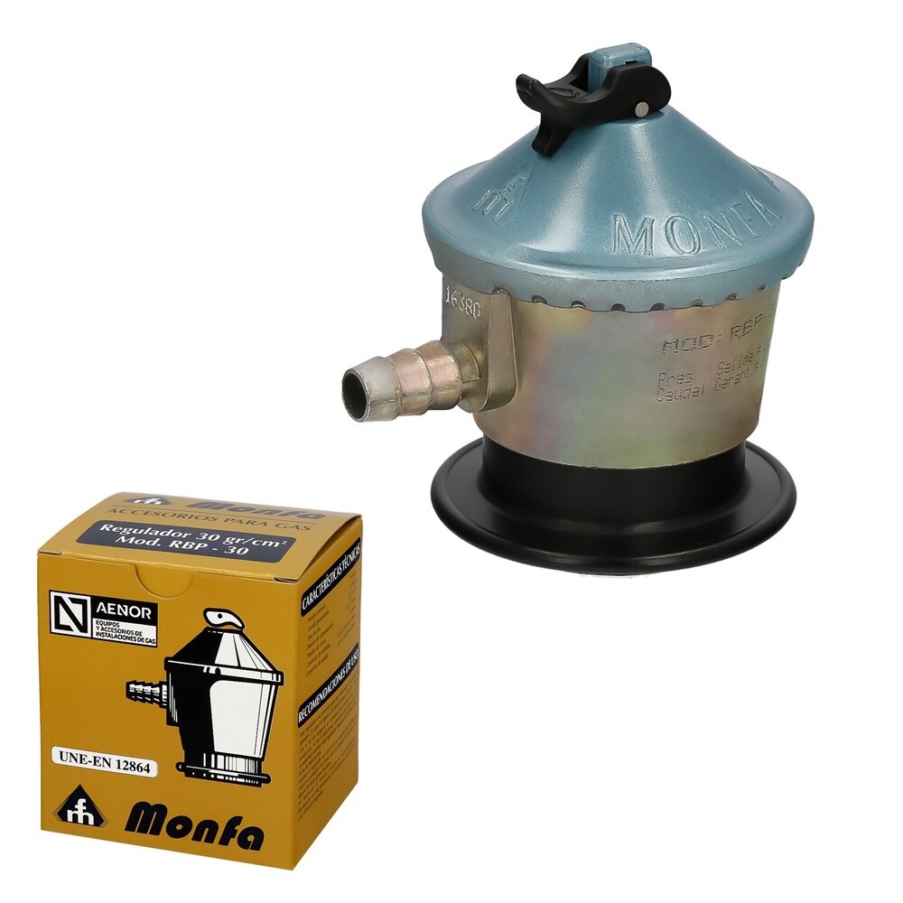 REGULADOR GAS BUTANO MONFA (30 GRMS./CM2)