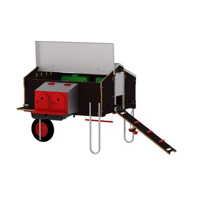 Gallinero móvil Free-Range 1x 1,2 m. con kit de desplazamiento
