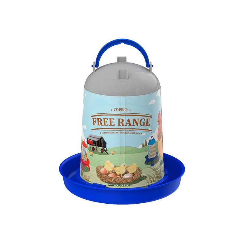 Bebedero de plástico modelo Free-Range - 5 l. azul