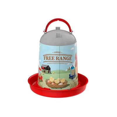 Bebedero de plástico modelo Free-Range - 5 l. rojo