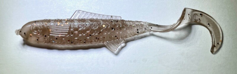 2&quot; Maniac Minnow - Light Cinnamon with small Black, Copper FLK