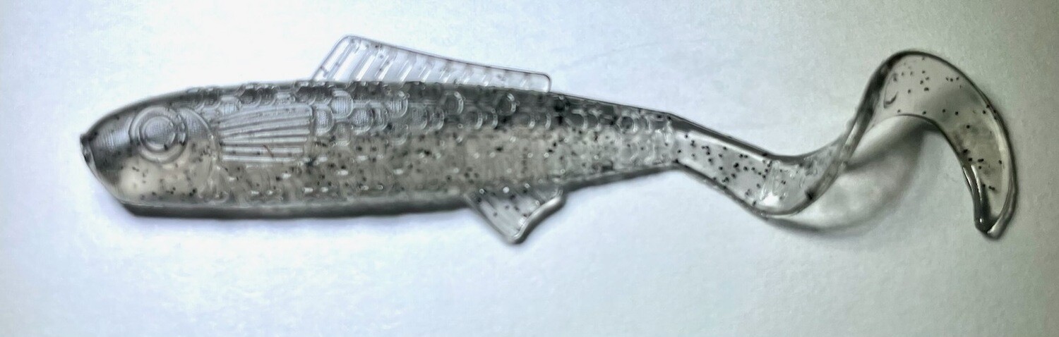 2&quot; Maniac Minnow - Smoke with small Black Flk, [Custom]