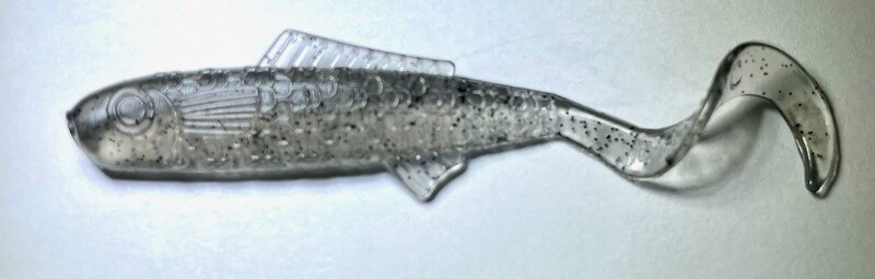 2&quot; Maniac Minnow - Smoke with small Black Flk, [Custom]