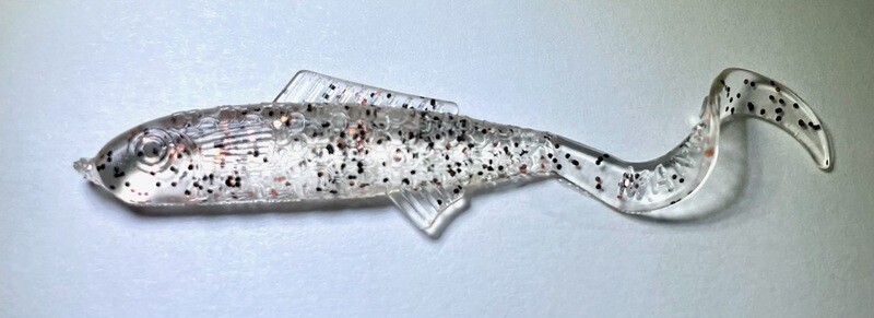 2&quot; Maniac Minnow - Clear with small Black, Copper FLK, [ Custom ]