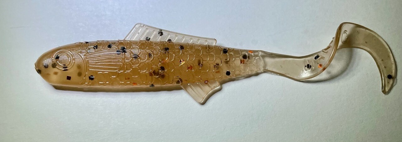 3" Maniac Minnow - Light Pumpkin/with Black, Orange Flk, [Custom]