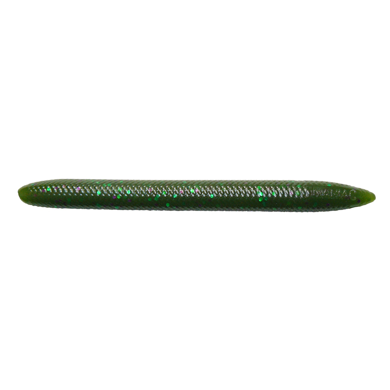 4" Pro-Sink Stick Worm - Watermelon Green/Green/Purple Flake