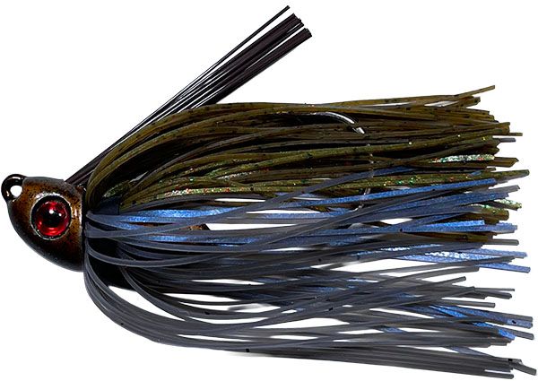 3/8 oz Skirted Swim Jig - Changeable / Blue