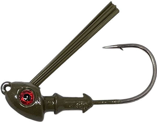 3/8 oz Weedless Swim Jig - Green Pumpkin