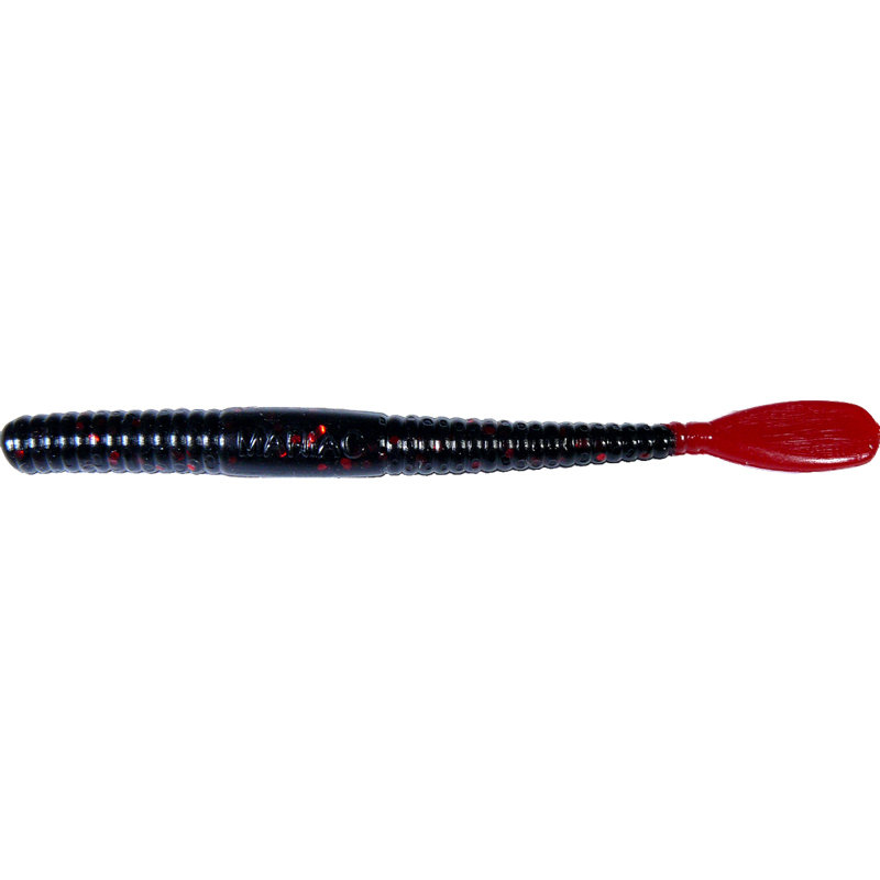 4" Paddle Tail -Black/Red Flake/Red Tail