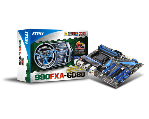 MSI AMD 990FXA-GD80 Socket AM3 FSB 5200MT/s, 64-Bit AMD Athlon/Phenom II
