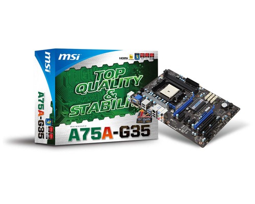 MSI AMD A75A-G35 Hudson D3 chipset, Supports AMD LIano APU