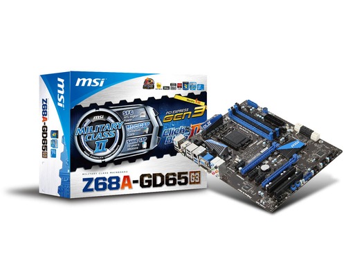 MSI Intel Z68A-GD65 Chipset, Socket 1155 100MHz FSB, Core i3 / i5 / i7 &amp; Pentium