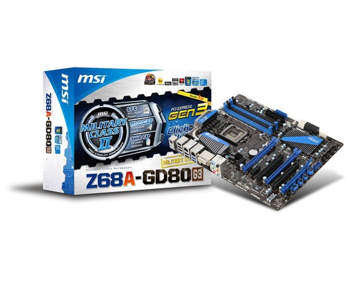 MSI Intel Z68A-GD80 Chipset, Socket 1155 100MHz FSB, Core i3 / i5 / i7 &amp; Pentium