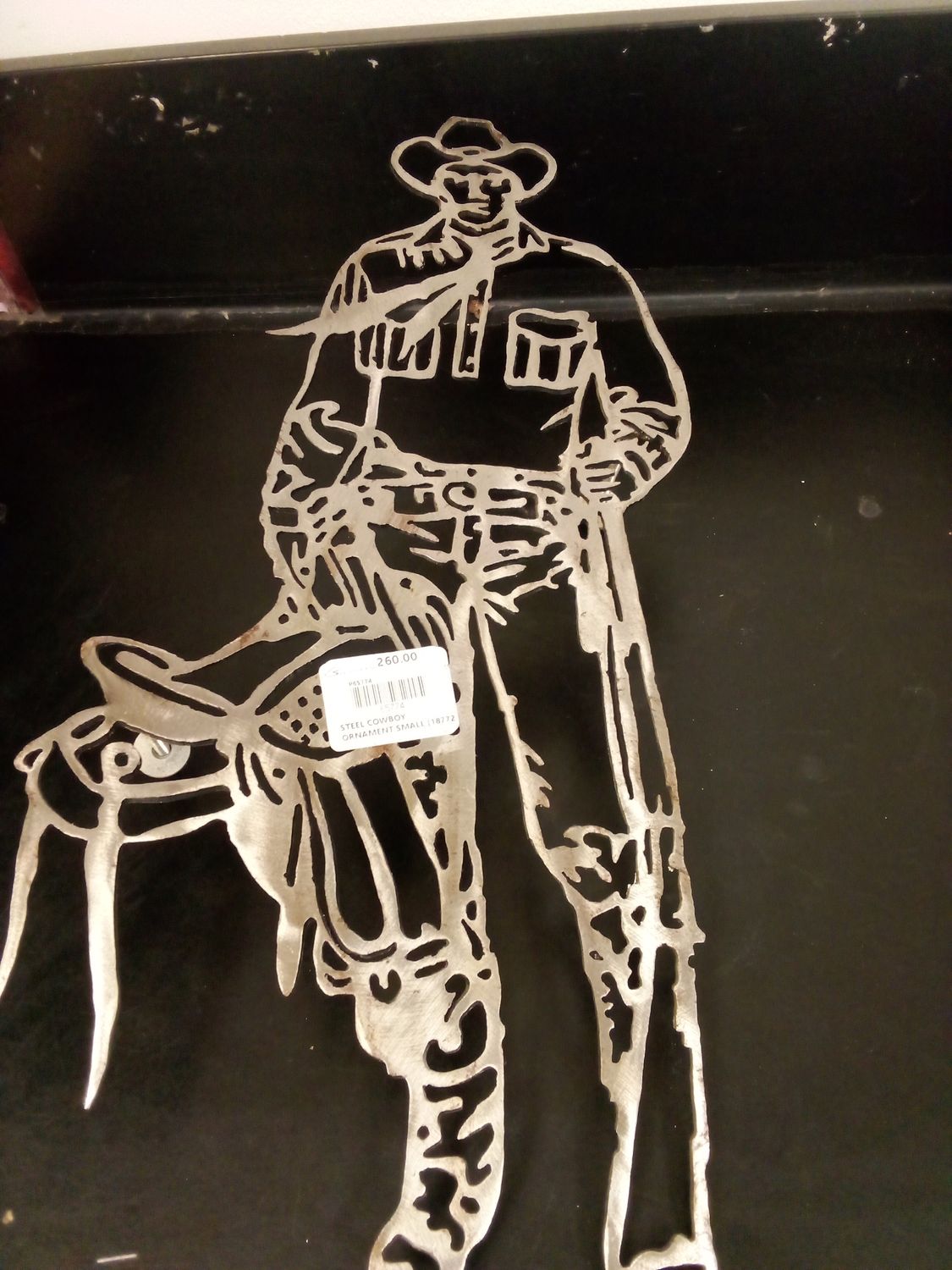 STEEL COWBOY ORNAMENT SMALL