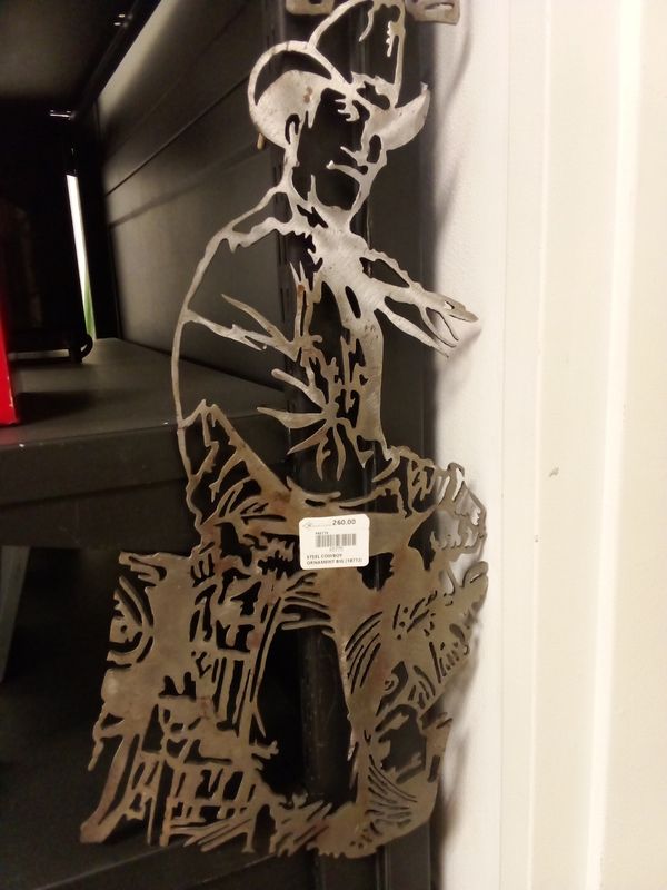 STEEL COWBOY ORNAMENT BIG