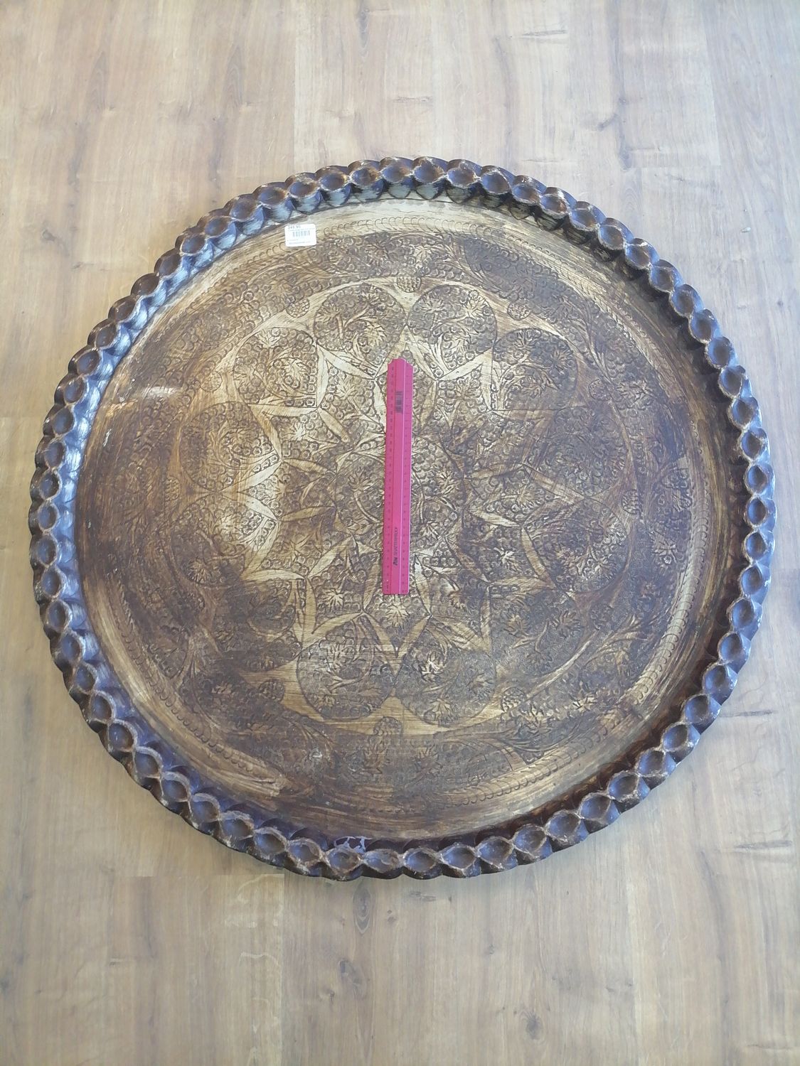 ROUND BIG TRAY BRASS